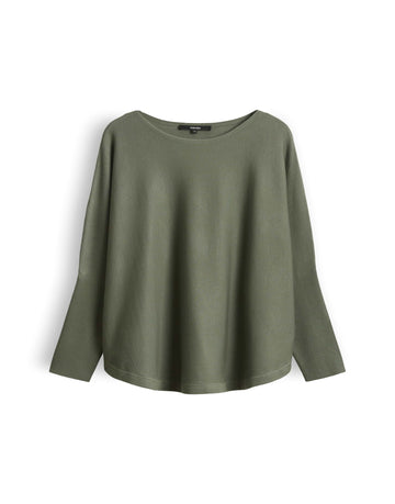 TIRAJA Oversized Feinstrickpullover im Cape Stil
