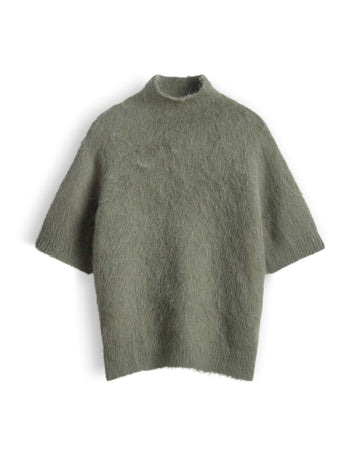 TUOMINA Boxy Strickshirt aus flauschigem Effektgarn