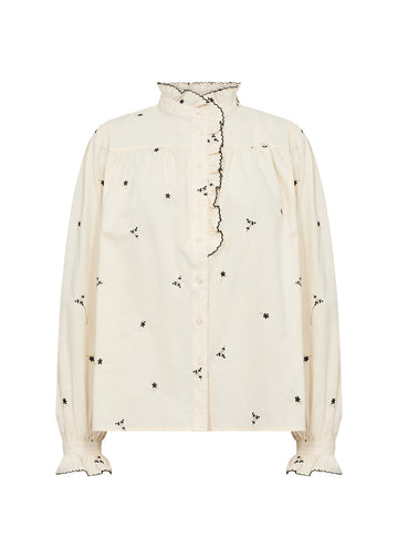 Bluse mit Rüschenkragen