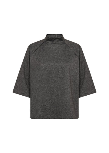 SC-HEIKA 1 Bluse mit hohem Kragen und Strukturprint