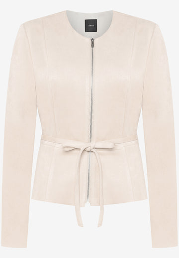 Blazer-Jacke in Lederoptik