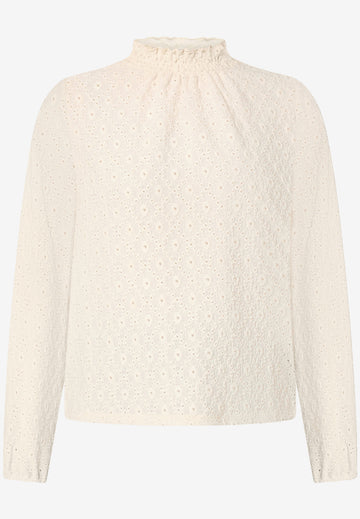 Bluse mit Lochmuster