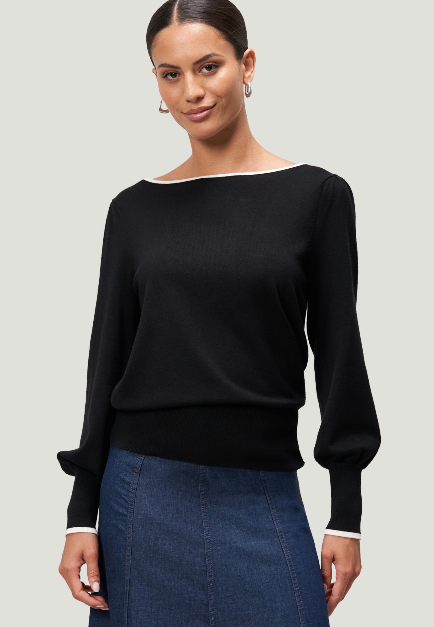 zero Pullover  schwarz
