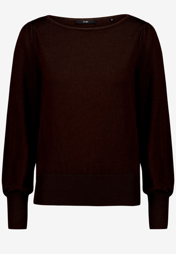 Feinstrickpullover mit U-Boot Ausschnitt