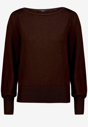 Feinstrickpullover mit U-Boot Ausschnitt