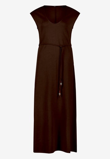 Jerseykleid Maxi mit Bindegürtel