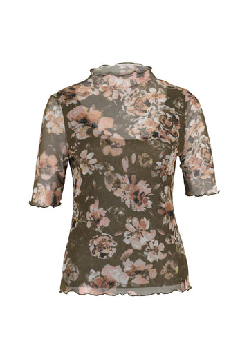 Mesh-Blumen-Shirt
