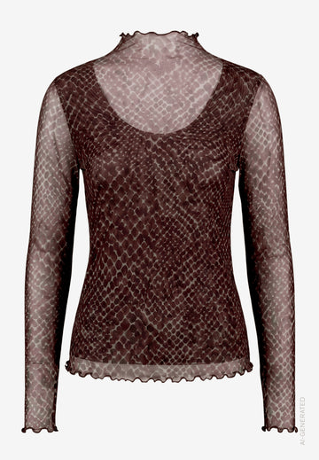 Mesh-Shirt mit Muster