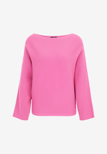 Pullover mit U-Bootausschnitt