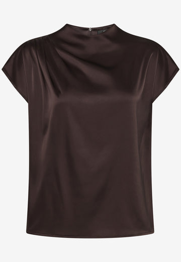 Satin-Bluse mit Kragen