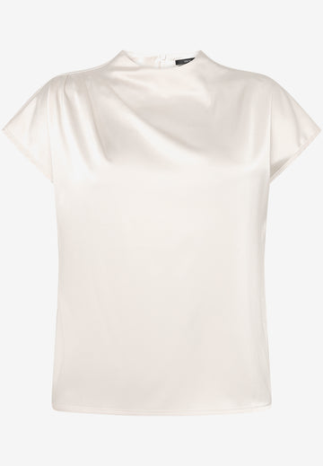 Satin-Bluse mit Kragen