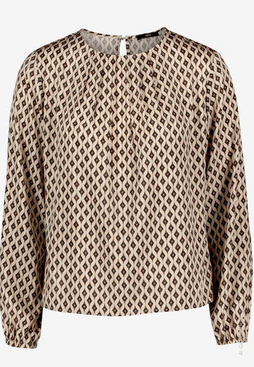 Satin-Bluse mit Muster