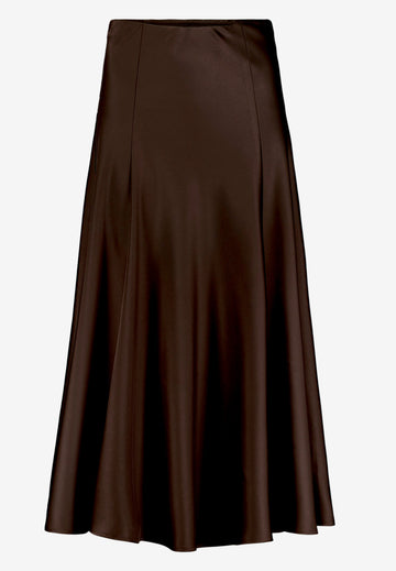 Satinrock Maxi mit A-Linie