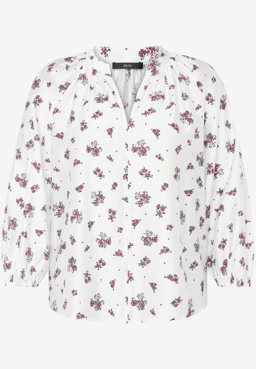Schlupfbluse mit Blumen