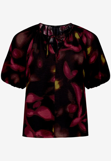 Schlupfbluse mit Blumen-Print