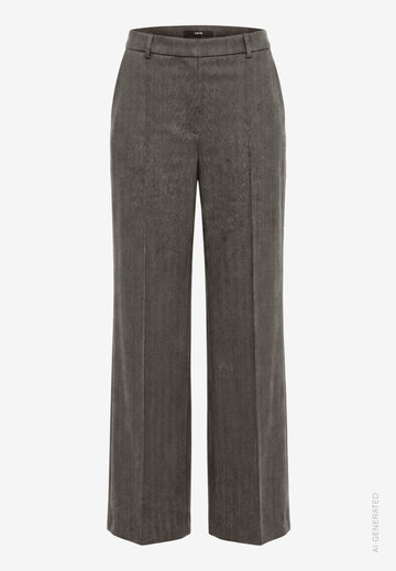 Stoffhose mit Fischgrätenmuster