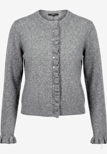 Strickjacke mit Rüschen