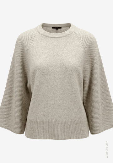 Strickpullover mit Fledermausärmeln