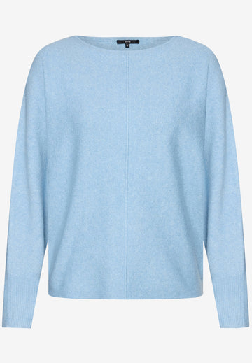 Strickpullover mit Fledermausärmeln und U-Boot-Ausschnitt