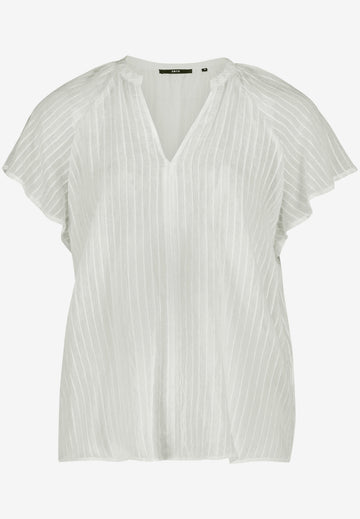 Transparente Bluse mit V-Ausschnitt