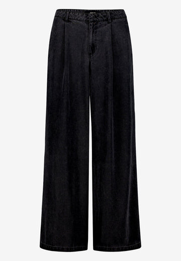 Wide Leg-Hose mit Bundfalten